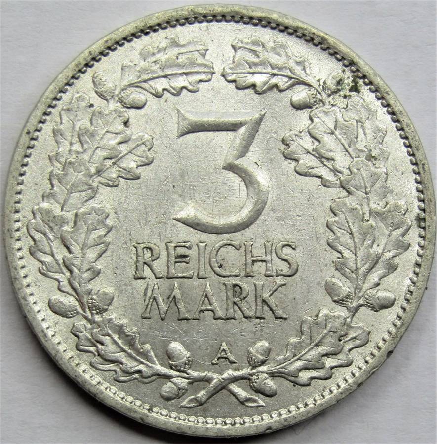 Germany - Weimar Republic 3 Reichsmark 1925A