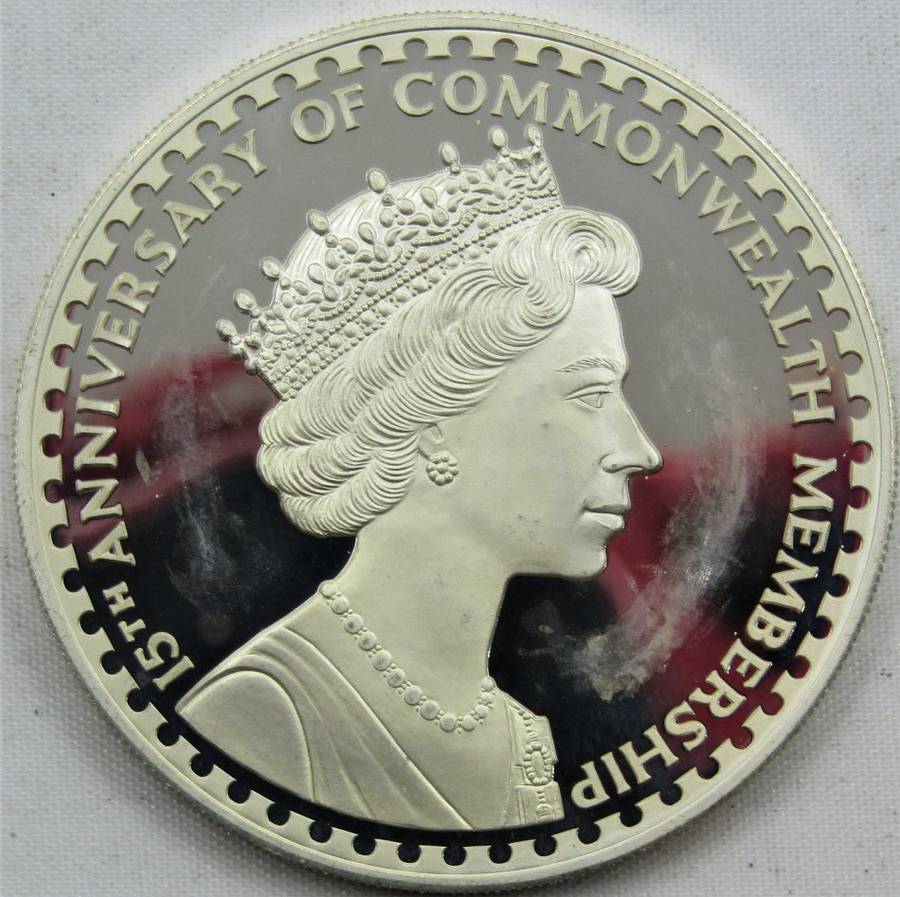1981 Lesotho 50 Maloti Proof Silver 1 Ounce Coin