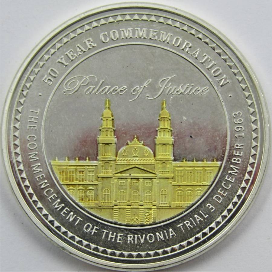 2013 Mandela/Luthuli "50 year anniversary of the Rivonia trial" 1 ounce Silver Medallion