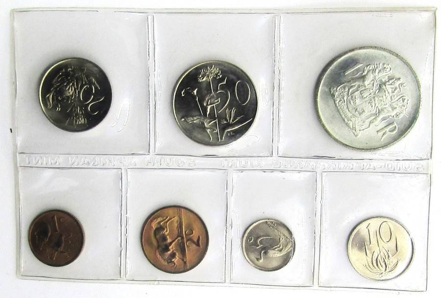 6X 1969 Republic of South Africa Mint  Set with SILVER RAND  unopened AFRIKAANS LEGEND