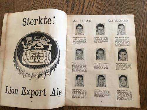 1963 1ST TEST SPRINGBOK/WALLABY LOFTUS VERSVELD, PRETORIA PROGRAM AUTOGRAPHS BY BOTH TEAMS