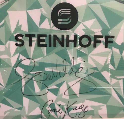 Rugby Jersey Sevens Framed Signed by Springbok Captains Jean de Villiers and Corné Krige