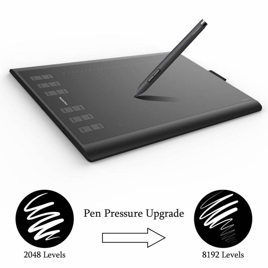Huion New 1060 Plus Graphic Drawing Tablet 10 x 6.25'' Digital Drawing Tablet with 8192 Pen Press...