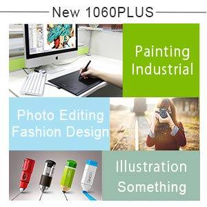 Huion New 1060 Plus Graphic Drawing Tablet 10 x 6.25'' Digital Drawing Tablet with 8192 Pen Press...