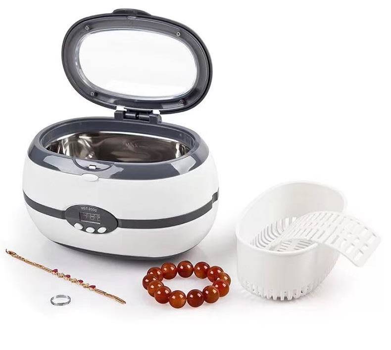 GT Sonic VGT-2000 Household Ultrasonic Cleaner Baths 600ml 35W for Necklace Earrings Bracelets Dentu
