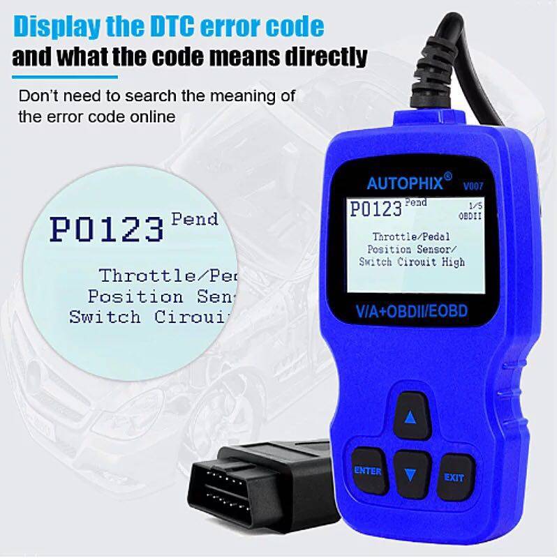 AUTOPHIX V007 Code Reader Diagnostic Scanner Oil Reset TP Position Check Brake Pad Res