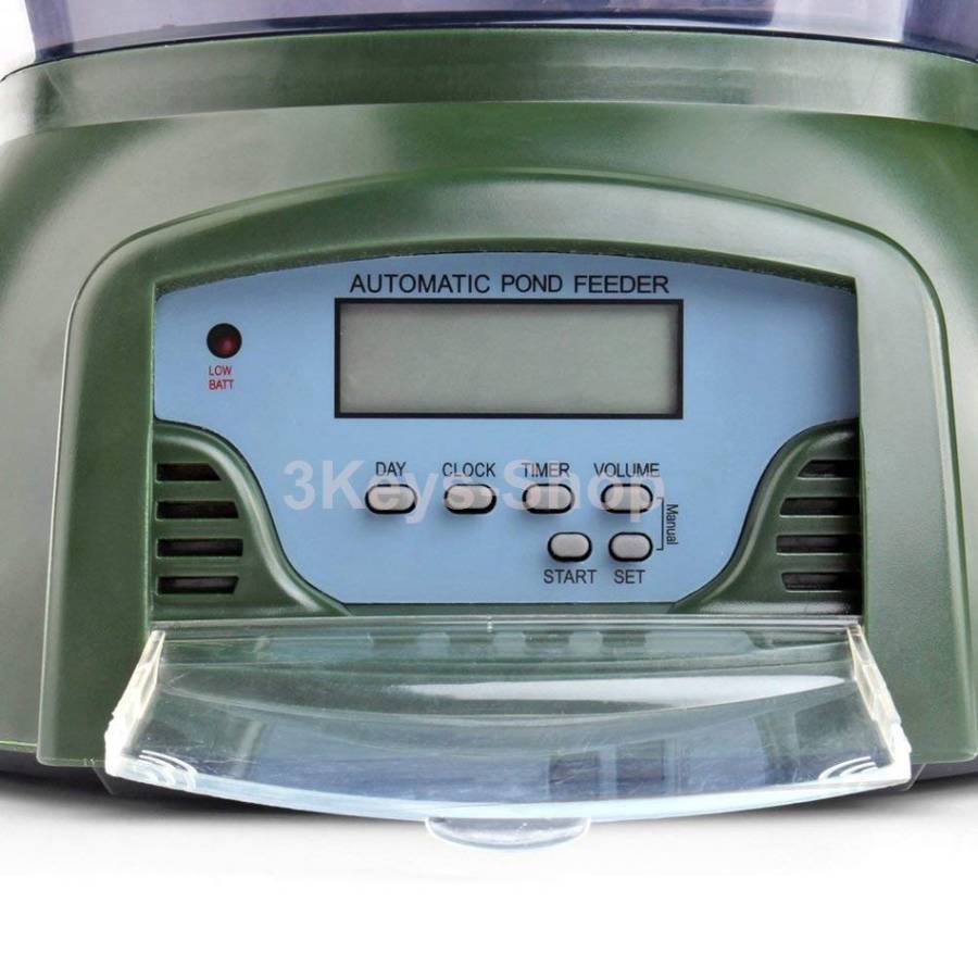 Automatic Fish Feeder, 4.25LAquarium Fish Pond Feeder for Fish Food Timer, Adjustable Fish Tank Tur
