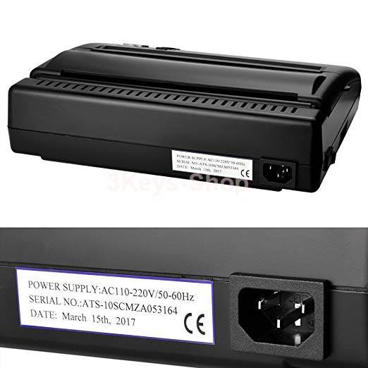 Black Tattoo Transfer Stencil Machine Thermal Copier Printer with Bonus Papers