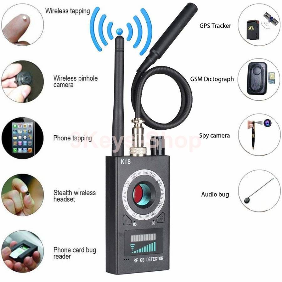 Anti Spy RF Detector Wireless Bug Detector Signal for Hidden Camera Laser Lens GSM Listening Device