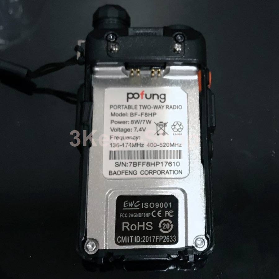 2 For R BaoFeng BF-F8HP (UV-5R 3rd Gen) 8-Watt Dual Band Two-Way Radio