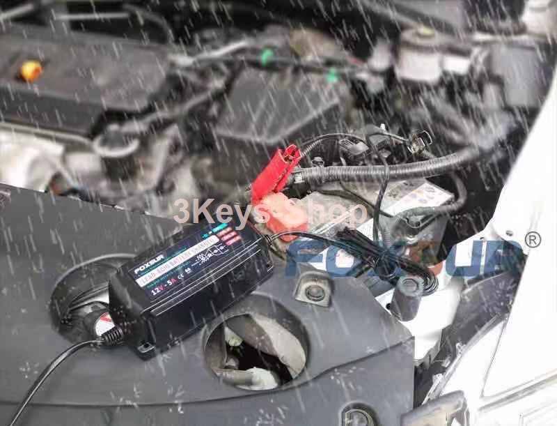 Car Battery Charger Smart Repair 12V5A 4-Stage Waterproof Battery Charger