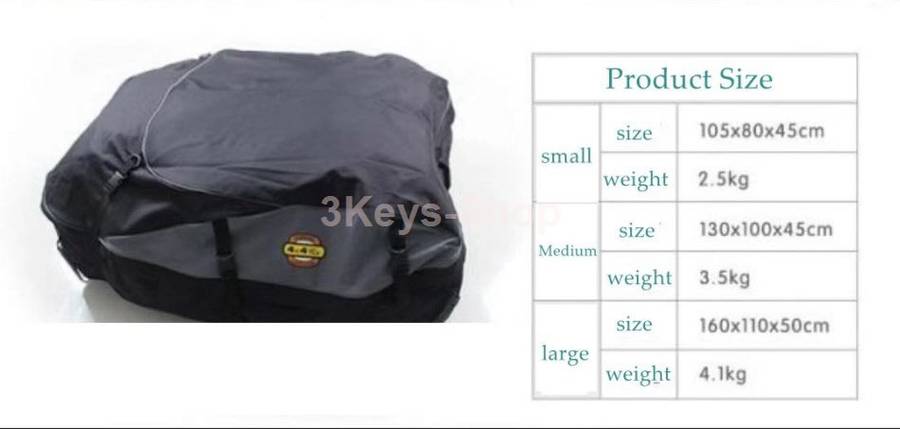 Waterproof Cars Roof Top Cargo Carrier Bag Travel Storage Pack