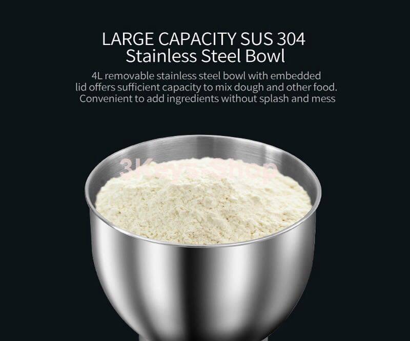 Stand Mixer, Kitchen Mixer, 1200W 6 Speed Tilt-Head Stand Mixers with Splash Guard, Stainless Steel