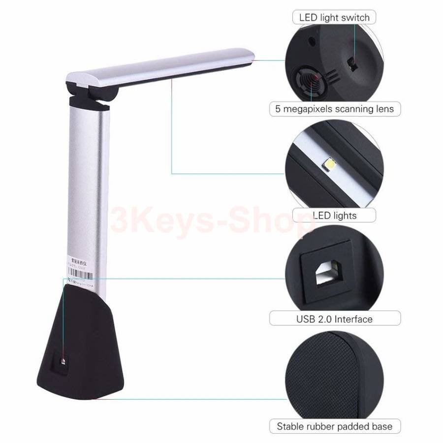 Leixan L1000  Document Scanner, Portable High Speed USB Book Image Document Camera Scanner