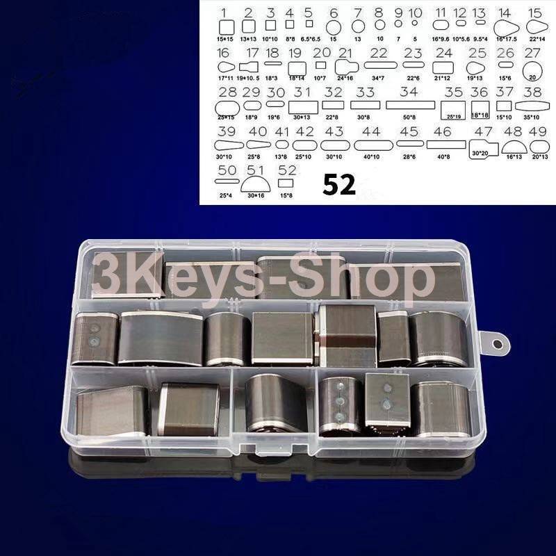 Leather Cutting Tool 52 Shape Style Hole Hollow Cutter Punch Kit Leather Craft DIY Set for Handmade
