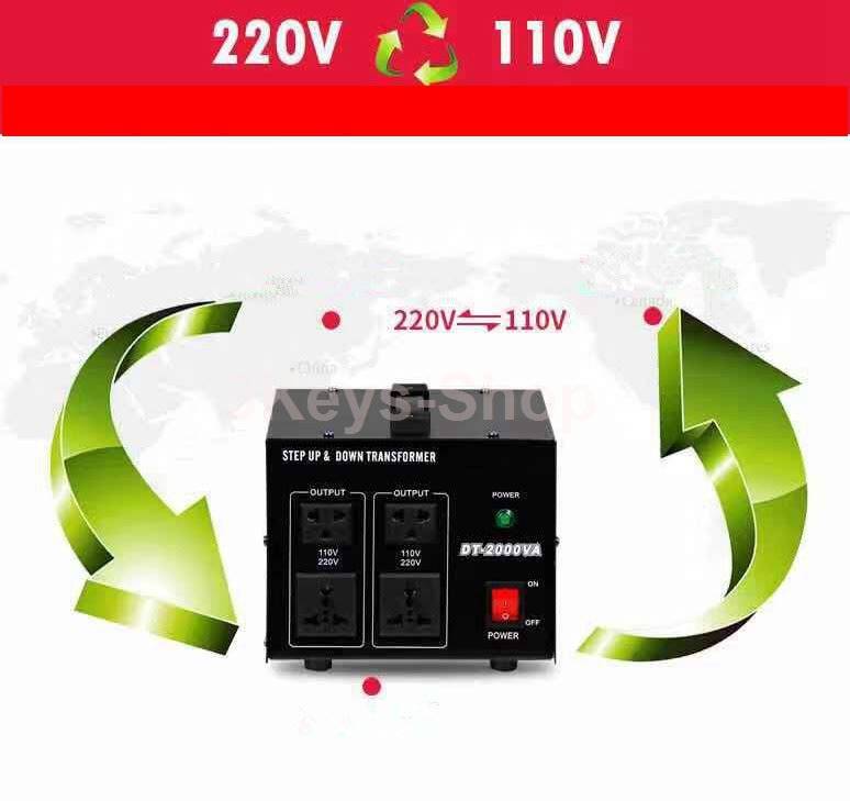 Voltage Transformer 1000W Step Up/Down Converter 110V/120Volt - 220V/240Volt DT-1000VA Automatic Vo