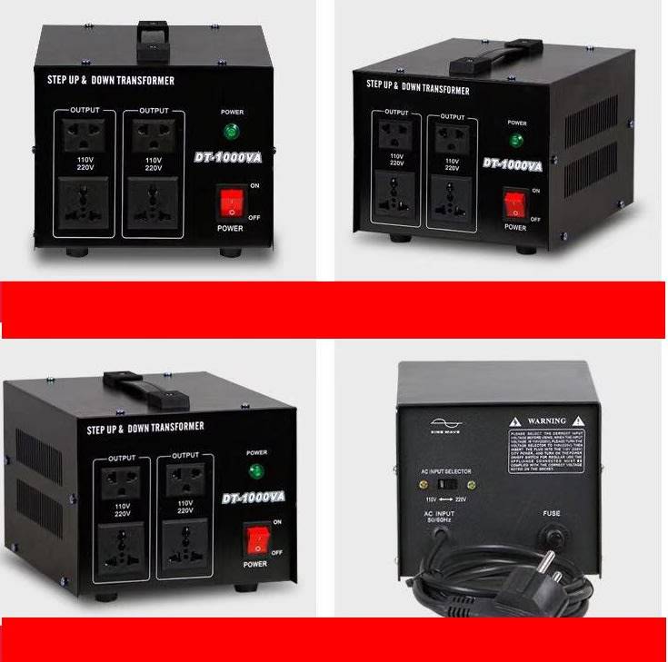 Voltage Transformer 1000W Step Up/Down Converter 110V/120Volt - 220V/240Volt DT-1000VA Automatic Vo