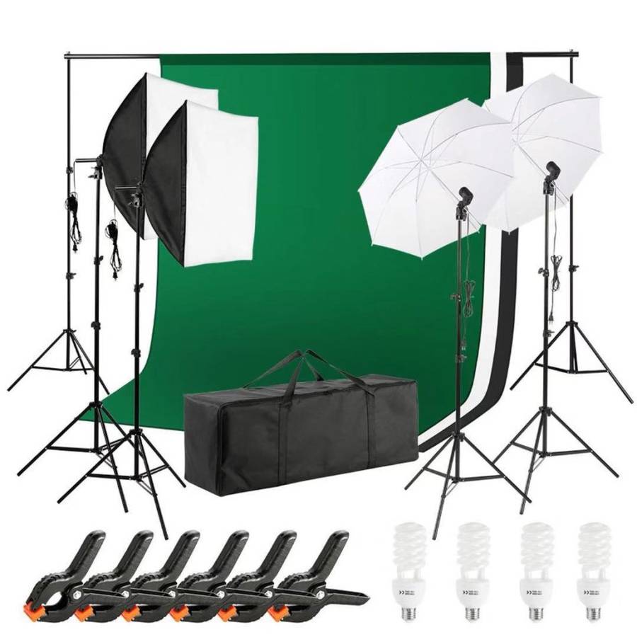 Softbox Lighting Kit Studio Lighting Kit Background Support System for Photography Video