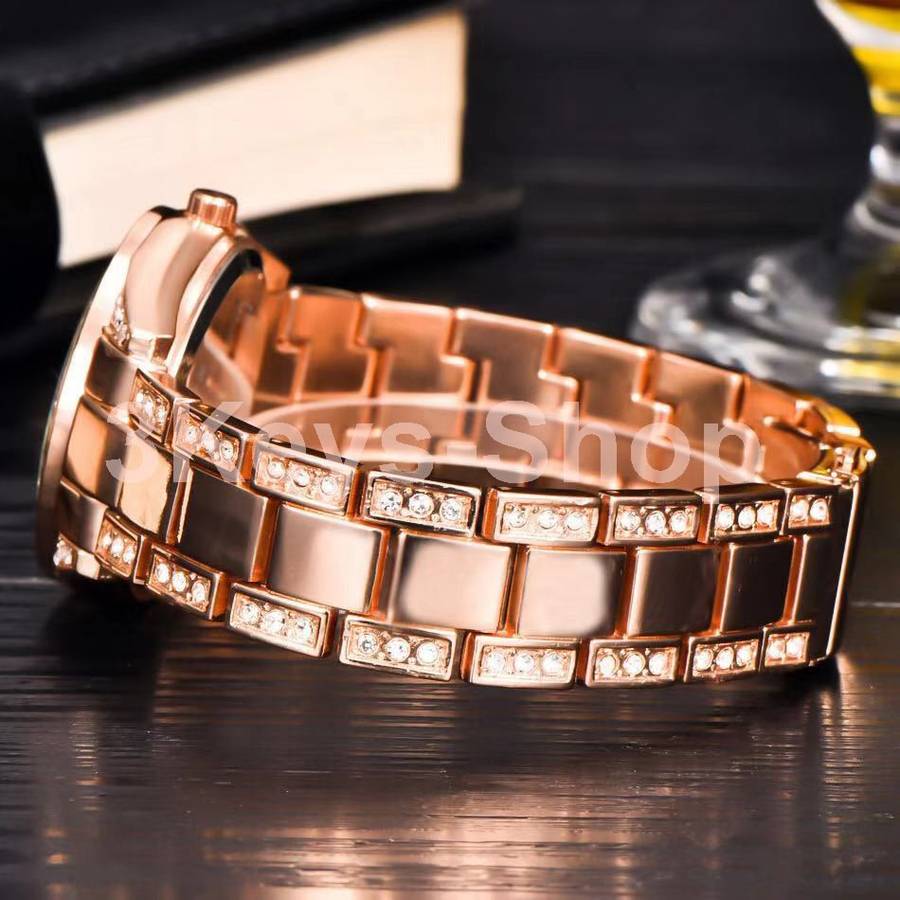 Watches Women Hot Luxury Brand Full Steel Diamond Date ClockRose Gold