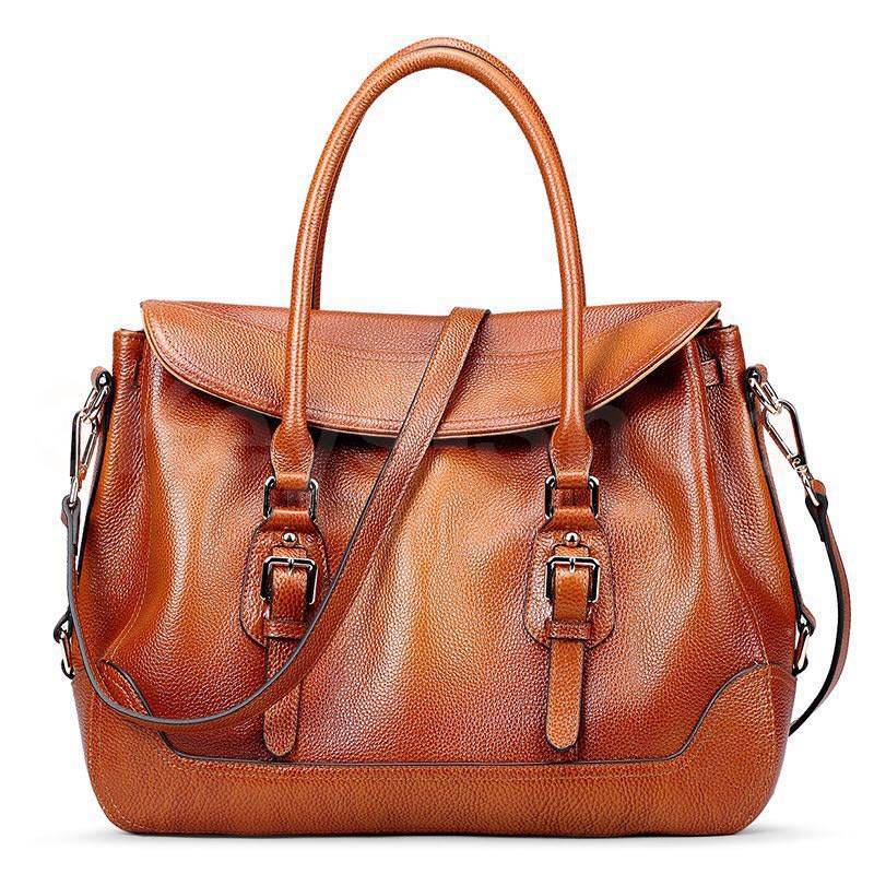 Women's Genuine Leather Purses and Handbags, Satchel Tote Shoulder Bag