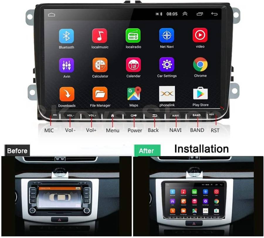 Car Stereo Car 9inch Android 2G RAM+32G ROMIndash Head Unit for Volkswagen Jetta Passat Golf Touran