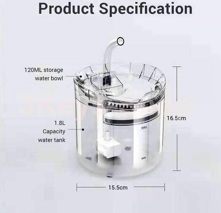 Intelligent Cat Water Fountain With Faucet Dog Water Dispenser Transparent Drinker Pet Drinking Filt