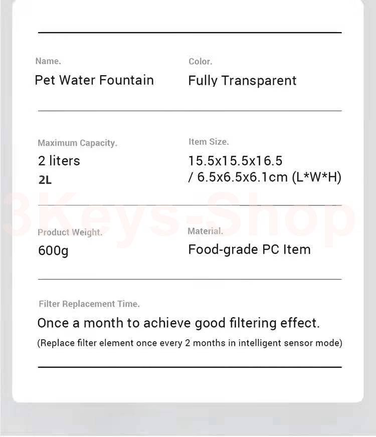 Intelligent Cat Water Fountain With Faucet Dog Water Dispenser Transparent Drinker Pet Drinking Filt