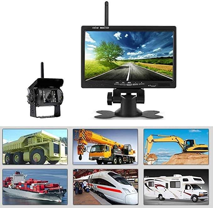Wireless Car Backup Camera and Monitor Kit, Waterproof Night Vision Wireless Rear View Camera 7 Inch