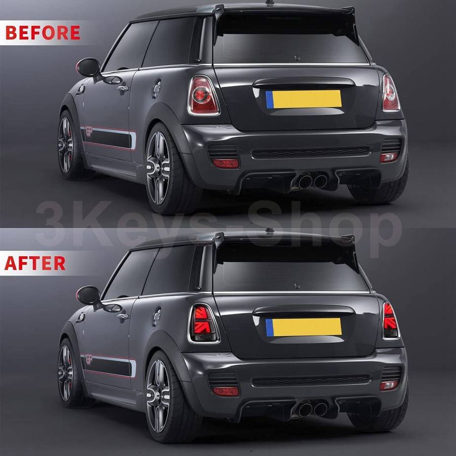 Full LED Tail Lights Assembly Compatible with Mini Cooper & Coopers Hatchback R55 R56 R57 R58 R59 2