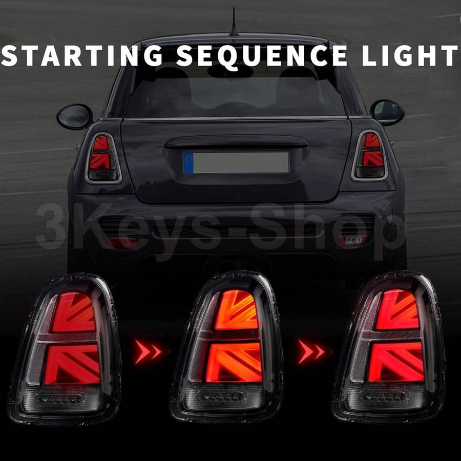 Full LED Tail Lights Assembly Compatible with Mini Cooper & Coopers Hatchback R55 R56 R57 R58 R59 2