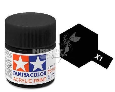 TAMIYA - X-1 BLACK ACRYLIC 23ml #81001