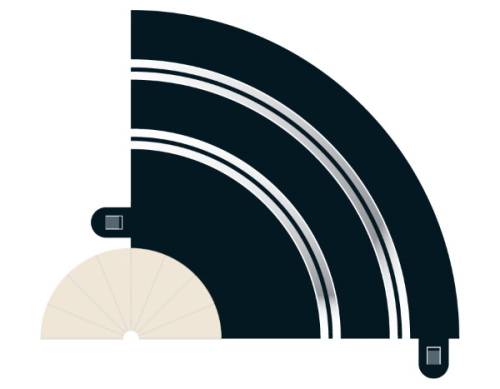 SCALEXTRIC - RADIUS 1 HAIRPIN CURVE 90° x 2 #C8201