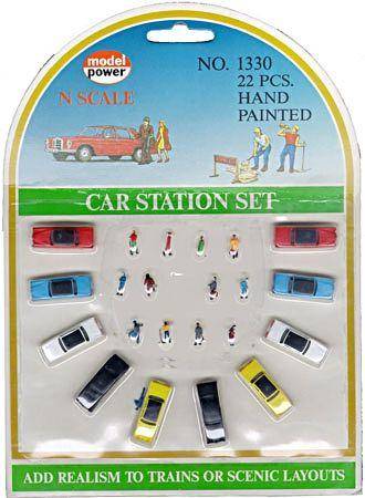 Model Power Car Station Set N-scale
