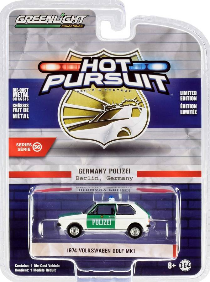 Greenlight  1:64 Hot Persuit Series 36 1974 Volkswagen Golf MK1