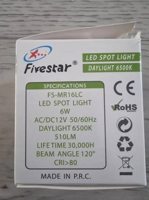 Fivestar MR16 Down Lights LED White x 30