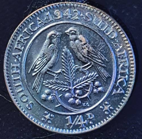 1942 Coin set no 3d. 3 x 1/4d, 2x 1/2d, 1d, 2x 6d, 1`. 2`. 2/5` Can only post 15 images.