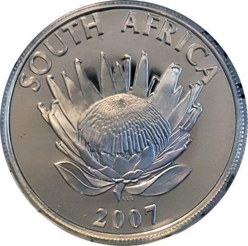 2007 Proof Silver Protea R1 In Blue Box with COA