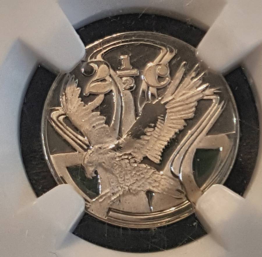2005 Flypress,2.5 Cent NGC MS67, Vulture