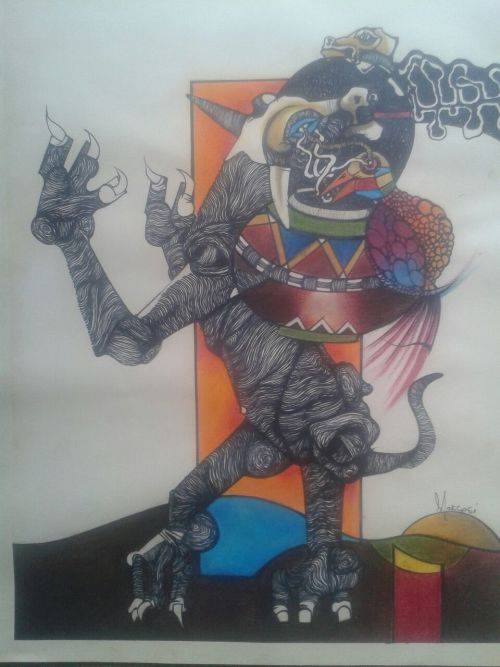 Beauty and the beast (Nathaniel Mokgosi)