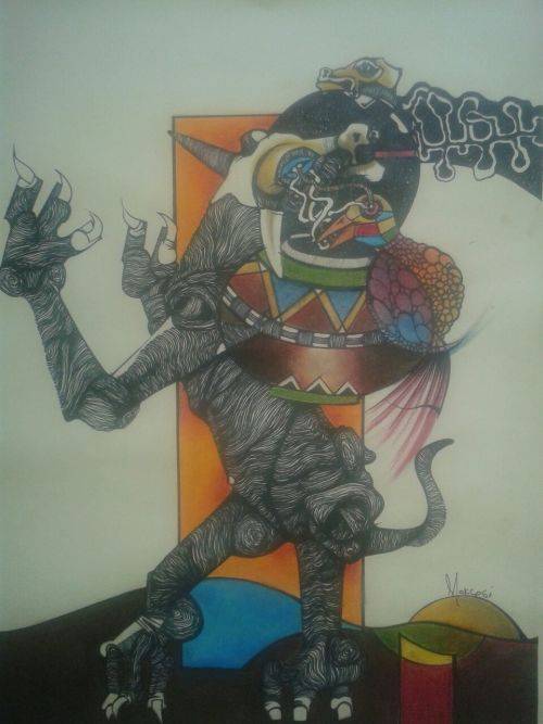 Beauty and the beast (Nathaniel Mokgosi)
