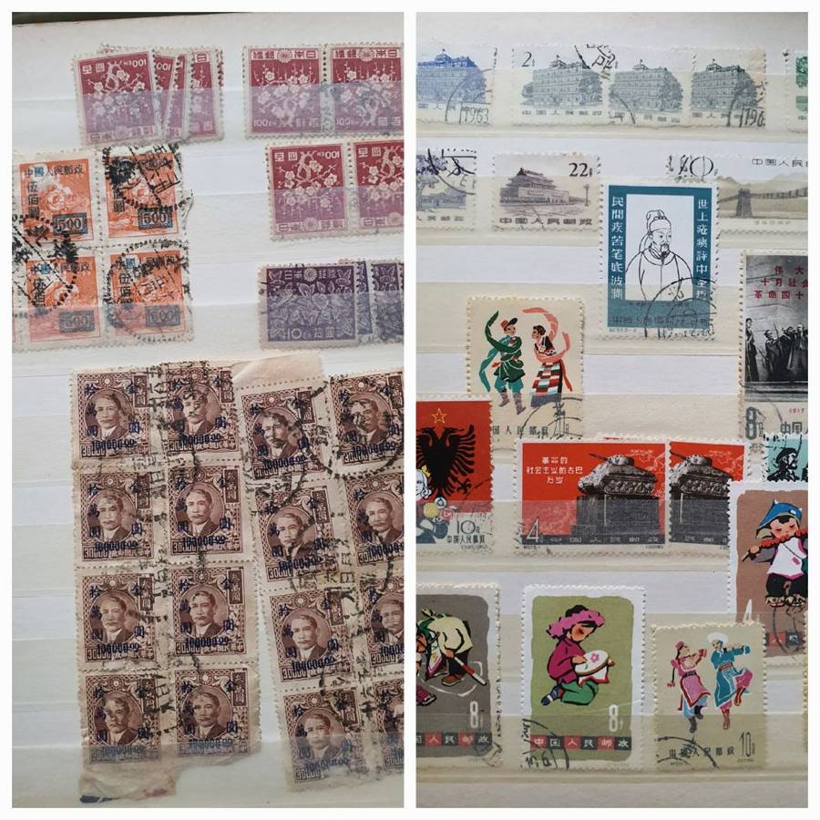 China Stamps in album