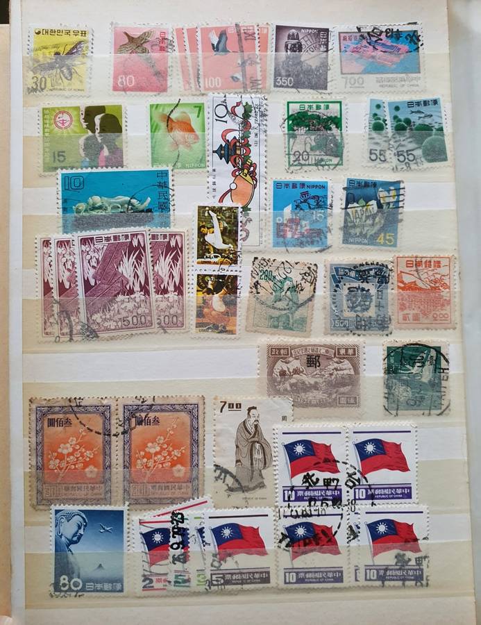 China Stamps in album
