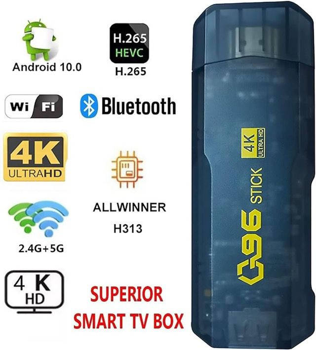 Q96 Android TV Stick 8G Ram + 128GB Rom