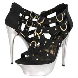 Stunning Black Wedge Heels