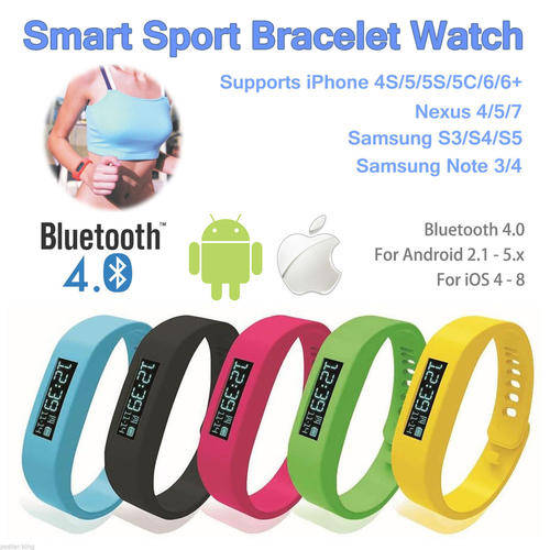 Bluetooth Smart Watch Bracelet Health Sport Sleep Fitness Calorie Tracker