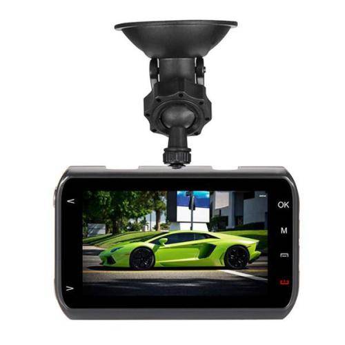 Dual Lens Full HD Car Dash Camera Video Recorder DVR with Motion Detection