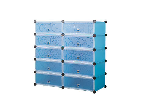 10 Compartment Cubical Shoe Storage Rack Organizer Holder