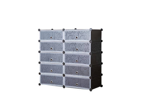 10 Compartment Cubical Shoe Storage Rack Organizer Holder