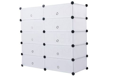 10 Compartment Cubical Shoe Storage Rack Organizer Holder