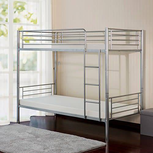 Hazlo Roma Single Over Metal Bunk Bed with Ladder